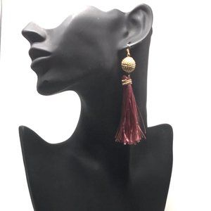 Tassel  gold ball Earrings